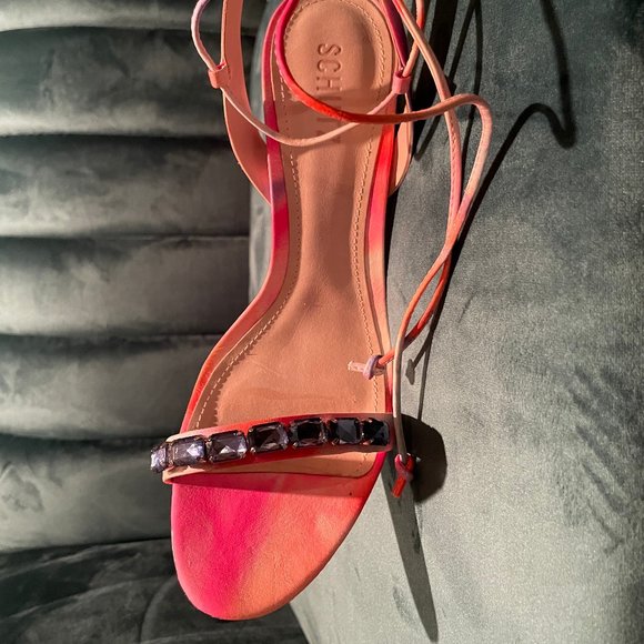 Schutz "Delylah" Bright Multicolor embellished & heeled sandal - size 10.5 - Picture 3 of 5